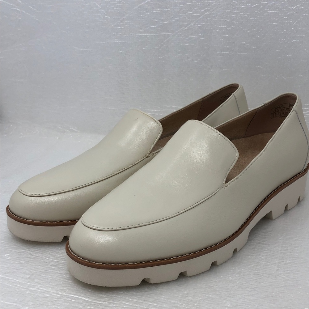 NEW Vionic Loafers Kensley Cream Leather Slip On Chunky Lug Soles Women’s Size 9 - Picture 5 of 16